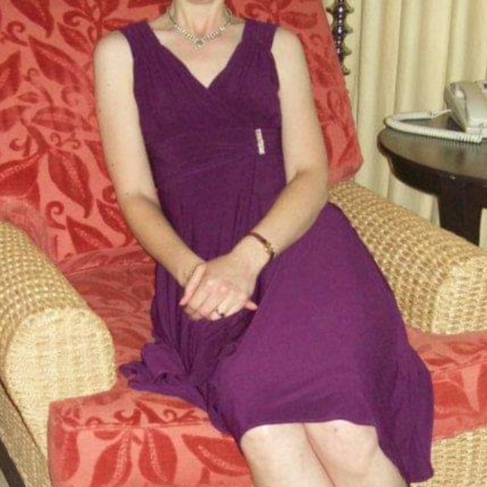 Plum cocktail dress